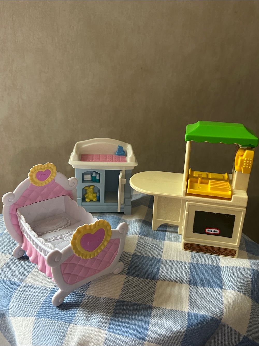 My Little Pony Cradle, 1999 F-P Nursery, Little Tikes, doll house pieces